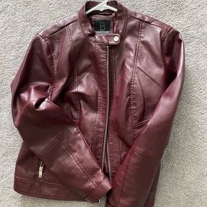 purple leather jacket